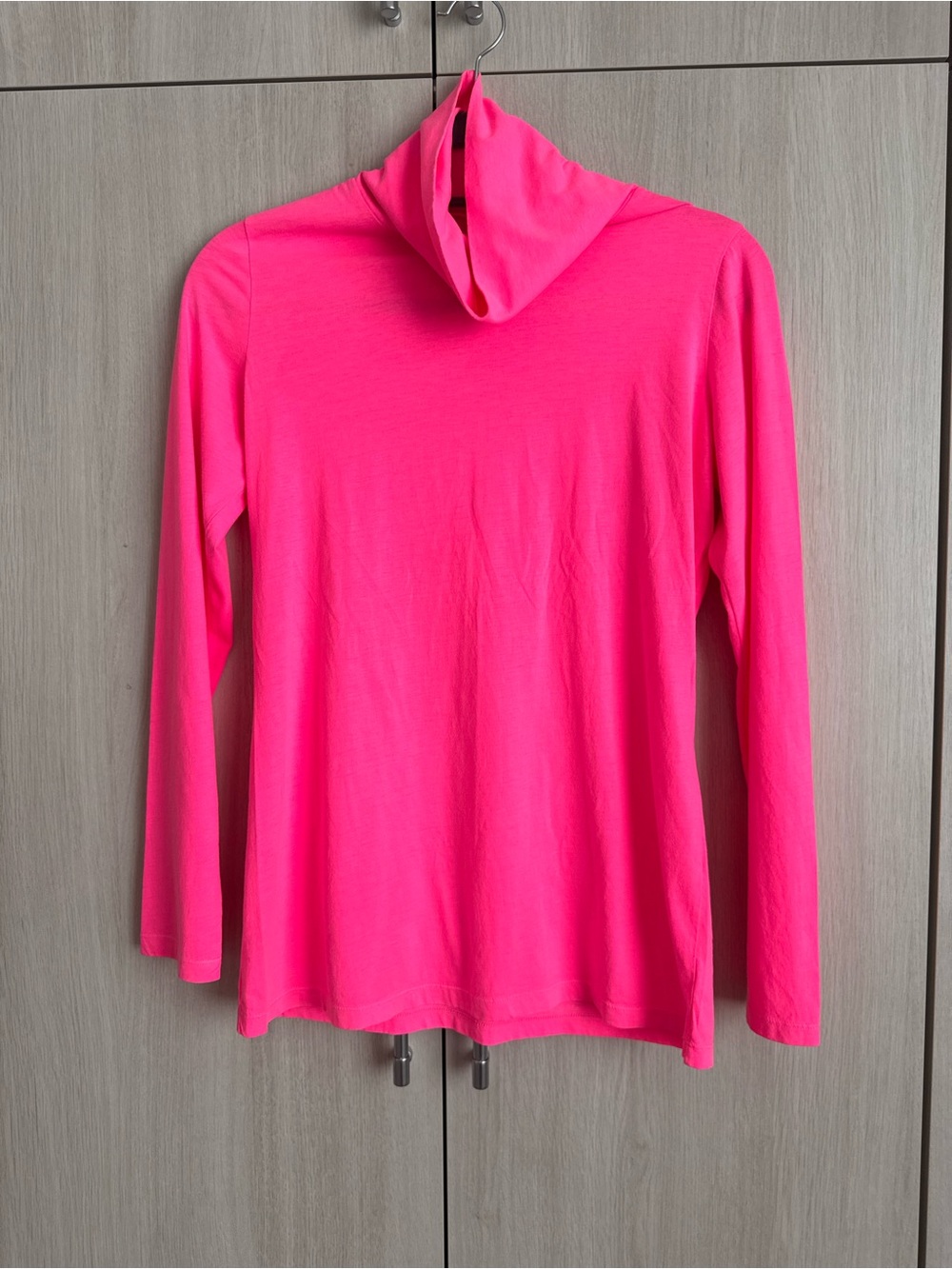 jcpenney Hot Pink Long-Sleeve Turtleneck Top